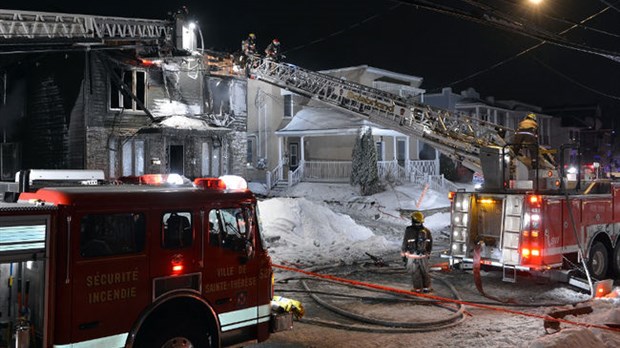 Un incendie détruit une résidence de Sainte-Thérèse