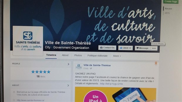 Sainte-Thérèse maintenant sur Facebook