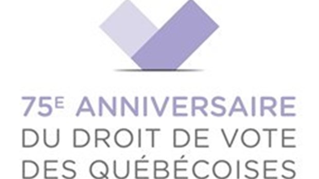 75e anniversaire du droit de vote des femmes au Québec - Le DGEQ lance un site Web et un logo commémoratif