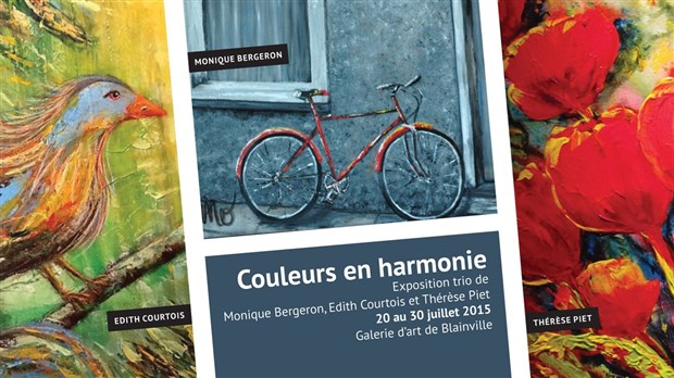Nouvelle exposition en trio d'artistes locaux à la Galerie d'art de Blainville