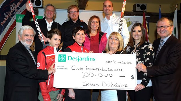 Desjardins octroie 100 000 $ au club fondeurs-laurentides