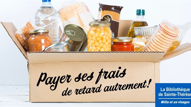 Payer ses frais de retard autrement à la bibliothèque de Sainte-Thérèse