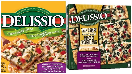 Nestlé Canada procède au rappel de deux sortes de pizza Delissio