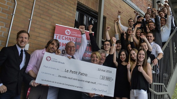 Des étudiant(e)s de Comptabilité et gestion amassent près de 11 000$ pour le Petit Patro