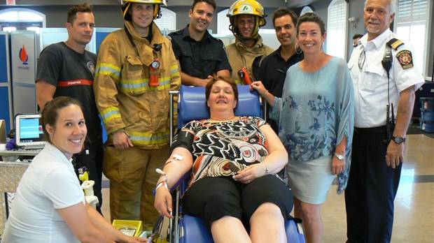 Collecte de sang des pompiers de Bois-des-Filion : 73 personnes se sont présentées pour faire un don de vie