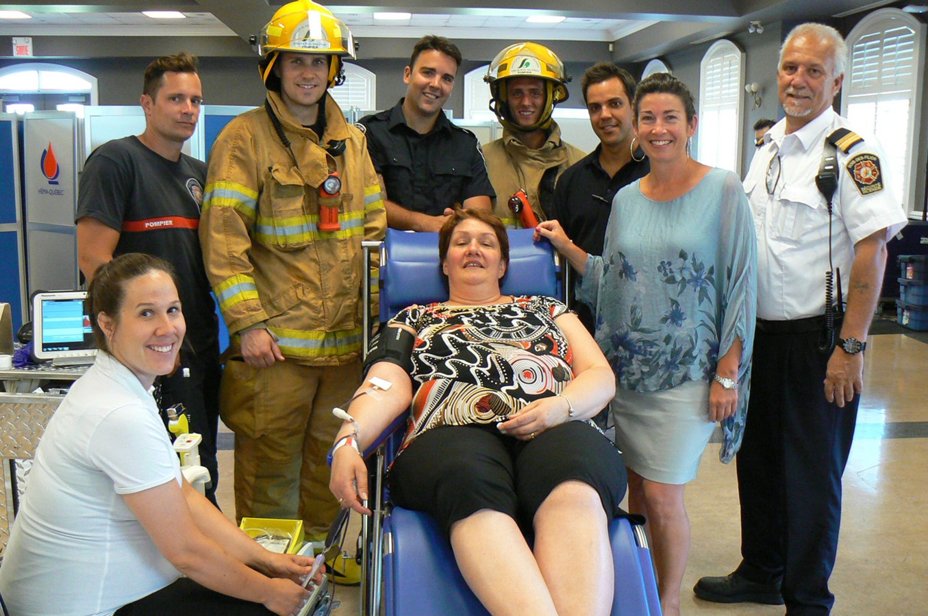 Collecte de sang des pompiers de BoisdesFilion 73 personnes se sont