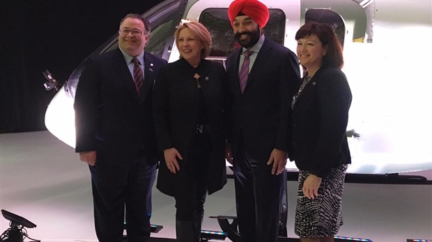 Les députés fédéraux Linda Lapointe et Ramez Ayoub fiers de la mise en production d’un nouveau modèle de Bell Helicopter à Mirabel