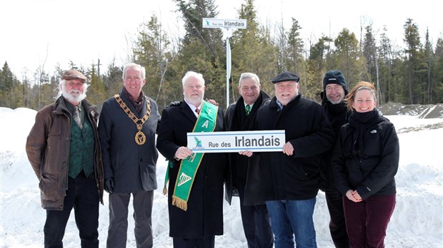 Saint-Patrick : Saint-Colomban inaugure la rue des Irlandais