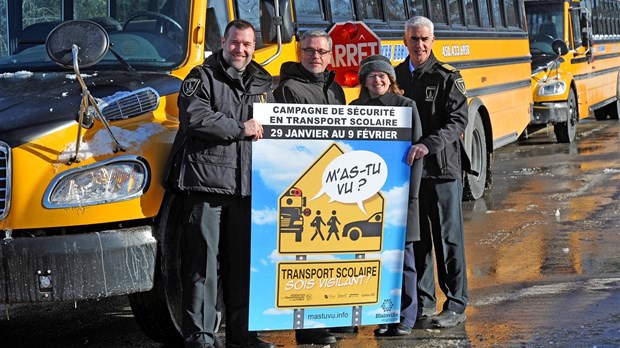 Campagne M’as-tu vu? : appel à la vigilance aux abords des autobus scolaires