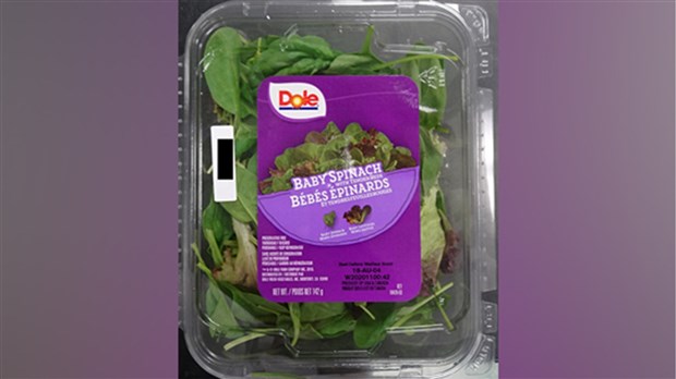 Rappel de Bébés épinards et tendres feuilles rouges de marque Dole