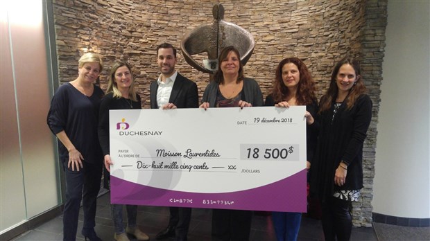 Duchesnay offre 18 500 $ à Moisson Laurentides 