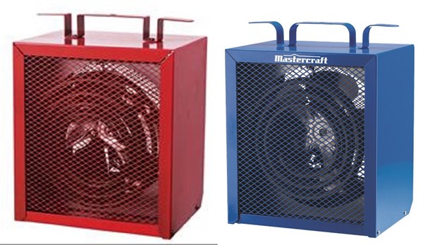 Rappel de Chaufferettes de garage portatives Mastercraft, Profusion Heat, Prestige et Matrix