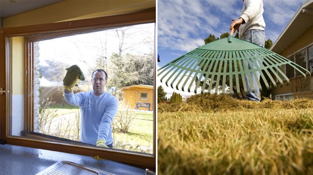 Routine printanière d'entretien d'une habitation  