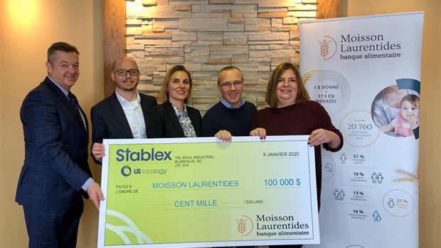 Stablex contribue au financement de Moisson Laurentides 