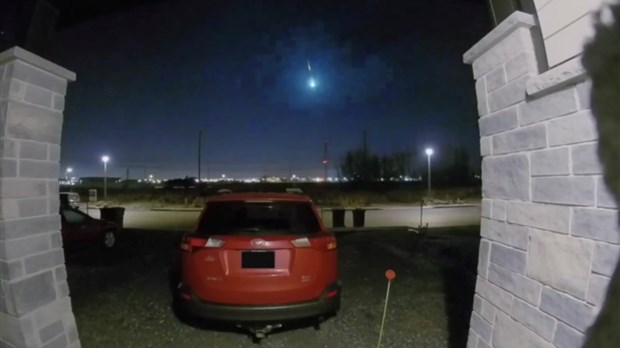 Un météore capté en vidéo lundi dernier dans le ciel du Québec