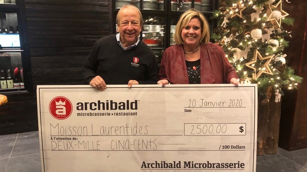 La Microbrasserie Archibald de Blainville remet 2500$ à Moisson Laurentides