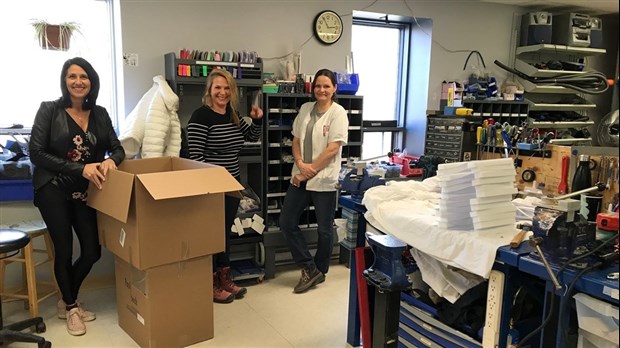 Centre de réadaptation en déficience physique à Saint-Jérôme : une équipe décide de créer des milliers de visières pour les soignants du CISSS