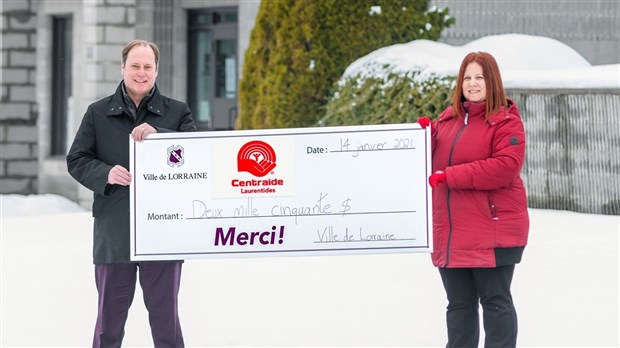 Lorraine récolte 2 050 $ pour Centraide Laurentides