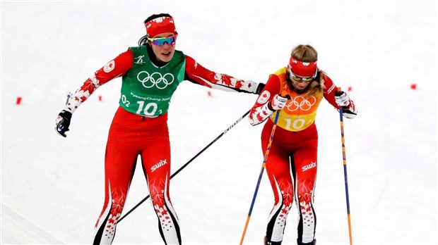 Cendrine Browne à la Coupe du monde de ski de fond