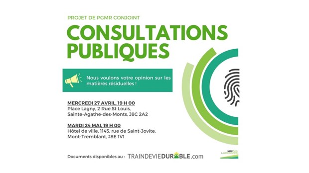 Consultations publiques sur la gestion des matières résiduelles