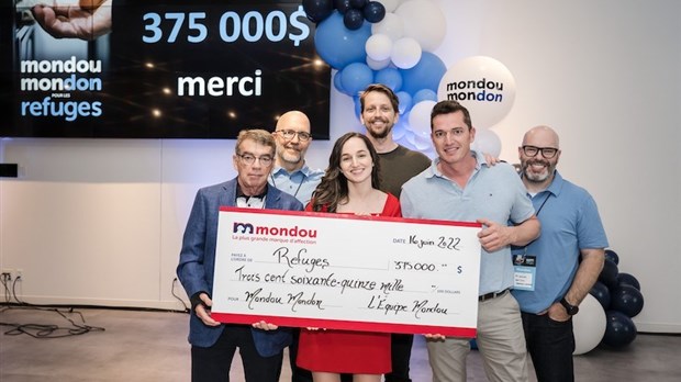 Mondou double son objectif en amassant  la somme de 375 000$