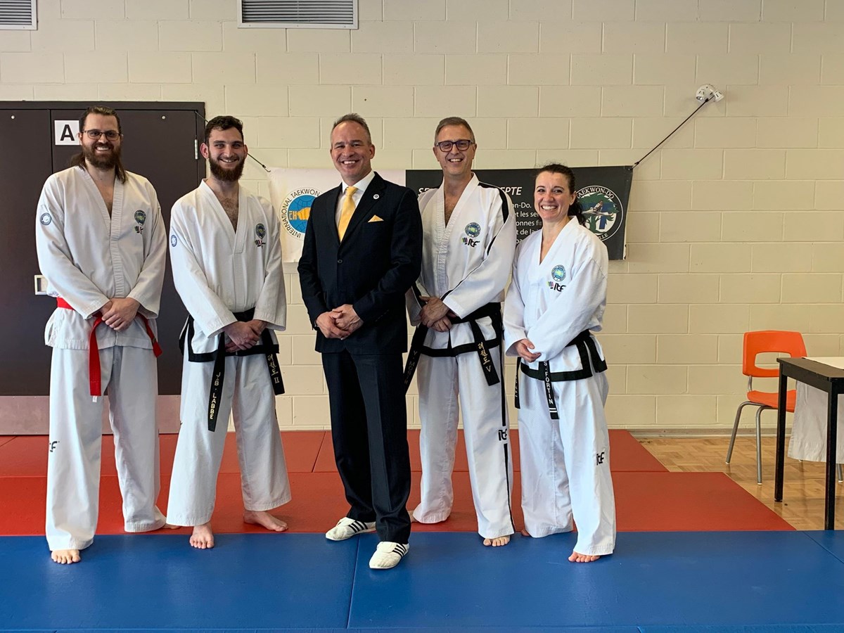 Trois nouveaux grades pour les ceintures noires du club de Taekwon-Do ITF de Blainville