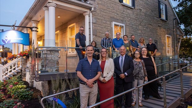 Inauguration de la rampe Paul-Desjardins de la Maison Lachaîne  