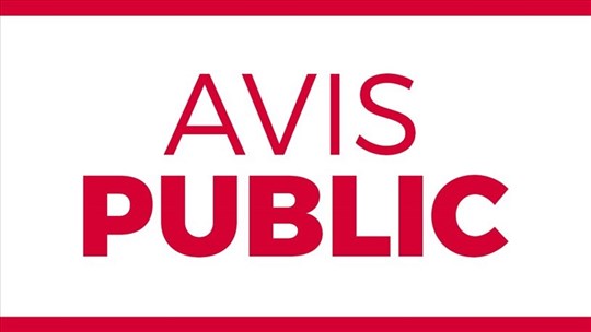 Avis public de notification 